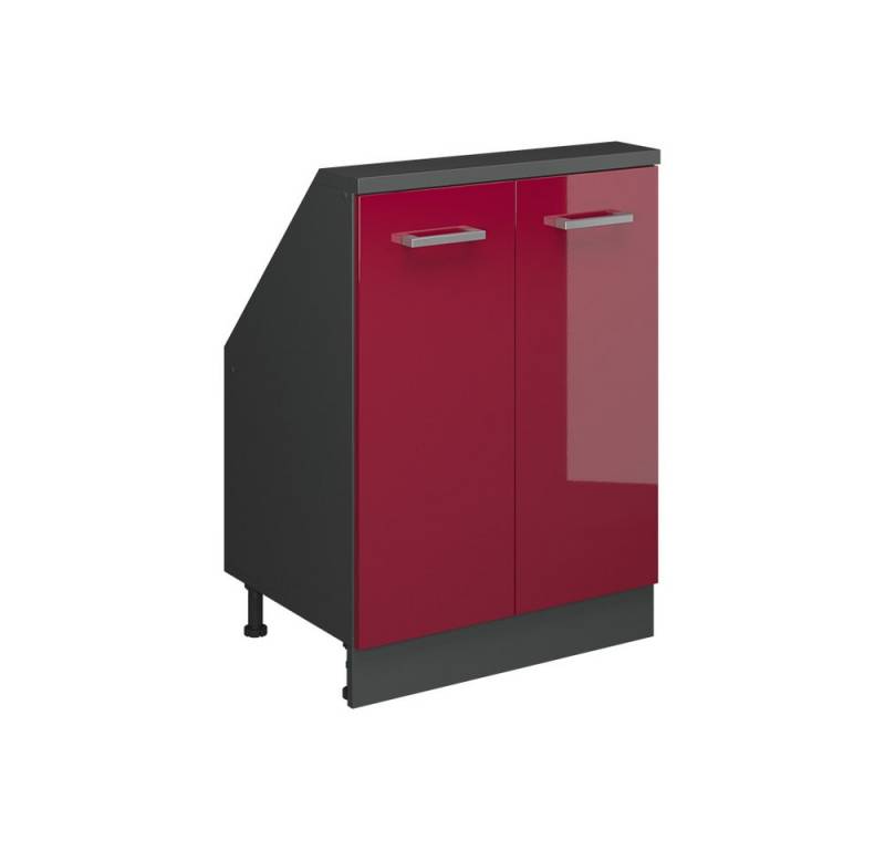 Vicco Unterschrank R-Line, Rot Hochglanz/Anthrazit, 60 cm mit 2 Türen Vicco Unterschrank R-Line, Rot Hochglanz/Anthrazit, 60 cm mit 2 Türen von Vicco