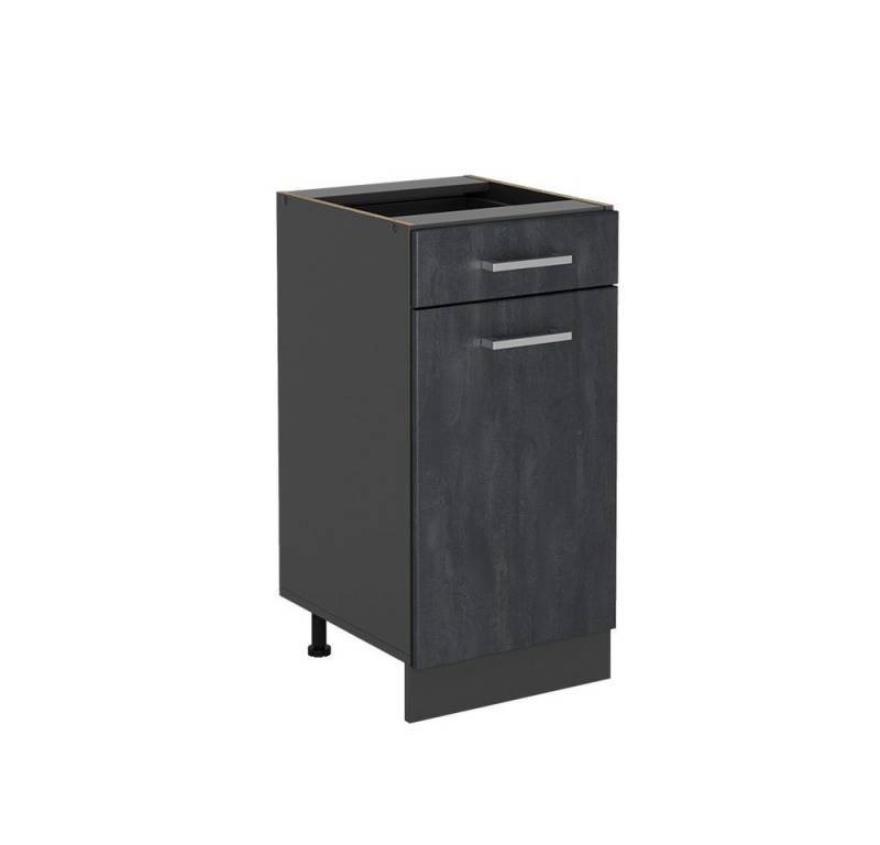 Vicco Unterschrank R-Line, Schwarz Beton/Anthrazit, 40 cm ohne Arbeitsplatte von Vicco