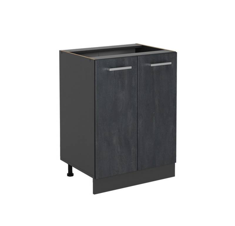 Vicco Unterschrank R-Line, Schwarz Beton/Anthrazit, 60 cm ohne Arbeitsplatte von Vicco