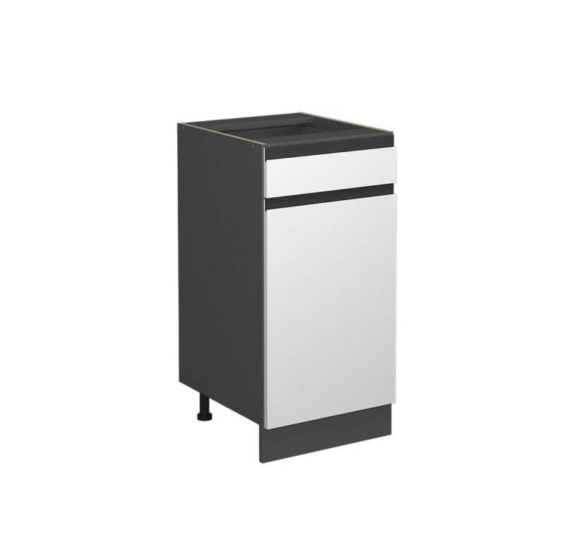 Vicco Unterschrank R-Line, Weiß/Anthrazit, 40 cm J-Shape, ohne Arbeitsplatte von Vicco