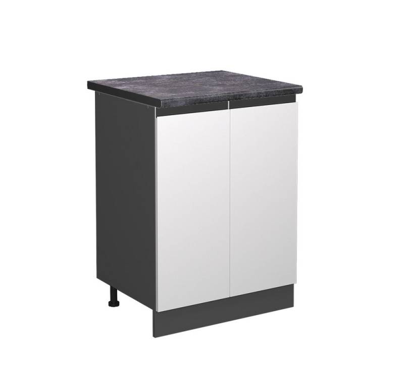 Vicco Unterschrank R-Line, Weiß/Anthrazit, 60 cm, AP Anthrazit von Vicco