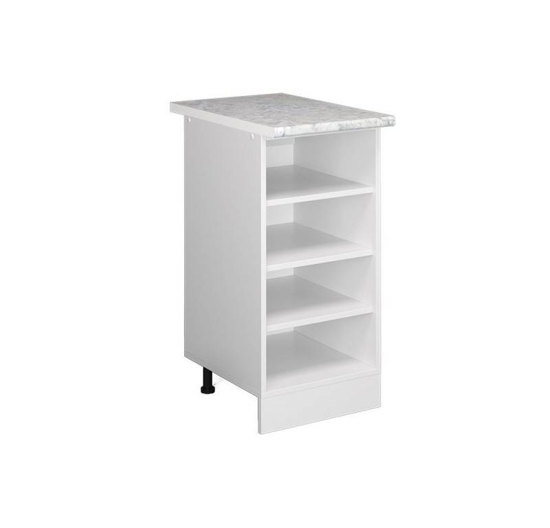 Vicco Unterschrank R-Line, Weiß/Weiß, 40 cm, AP Marmor von Vicco