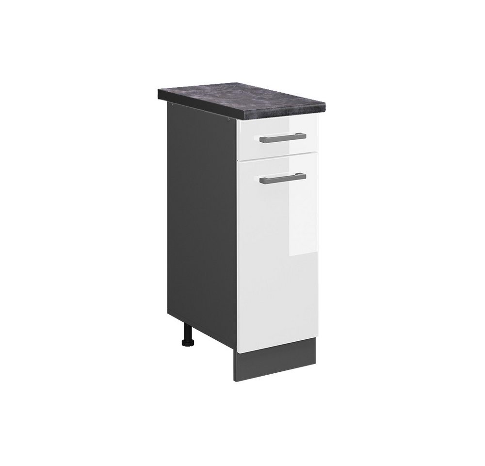 Vicco Unterschrank R-Line, Weiß Hochglanz/Anthrazit, 30 cm, AP Anthrazit Vicco Unterschrank R-Line, Weiß Hochglanz/Anthrazit, 30 cm, AP Anthrazit von Vicco