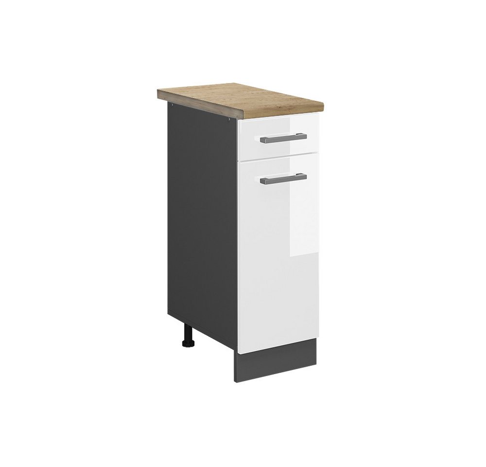 Vicco Unterschrank R-Line, Weiß Hochglanz/Anthrazit, 30 cm, AP Eiche Vicco Unterschrank R-Line, Weiß Hochglanz/Anthrazit, 30 cm, AP Eiche von Vicco