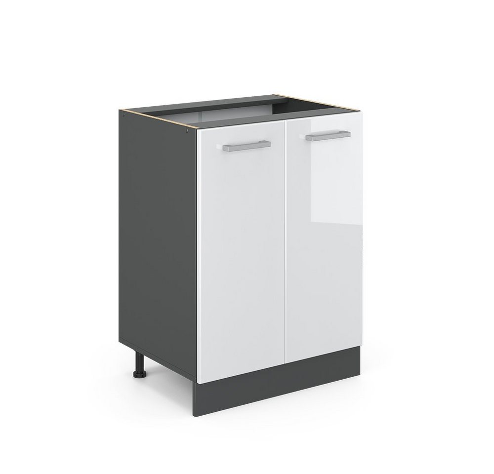 Vicco Unterschrank R-Line, Weiß Hochglanz/Anthrazit, 60 cm ohne Arbeitsplatte Vicco Unterschrank R-Line, Weiß Hochglanz/Anthrazit, 60 cm ohne Arbeitsplatte von Vicco