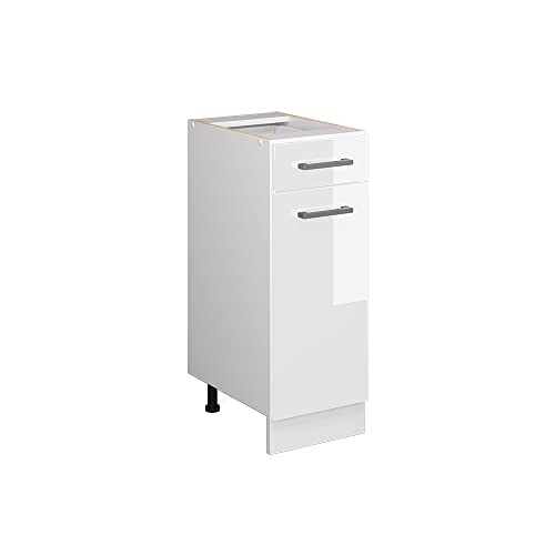 Vicco Unterschrank R-Line, Weiß Hochglanz/Weiß, 30 cm mit Schublade, ohne Arbeitsplatte Vicco Unterschrank R-Line, Weiß Hochglanz/Weiß, 30 cm mit Schublade, ohne Arbeitsplatte von Vicco