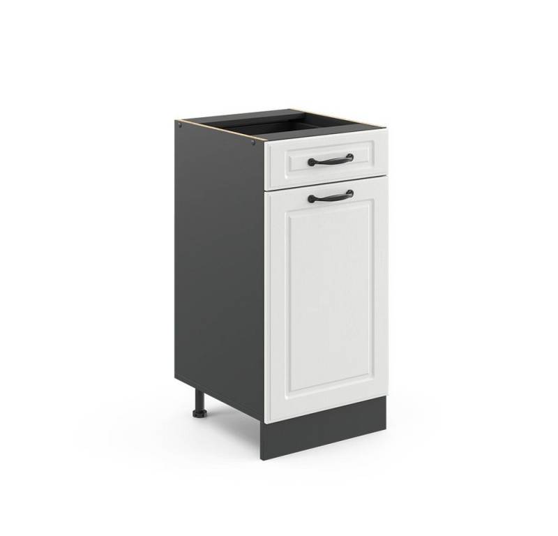 Vicco Unterschrank R-Line, Weiß Landhaus/Anthrazit, 40 cm ohne Arbeitsplatte von Vicco