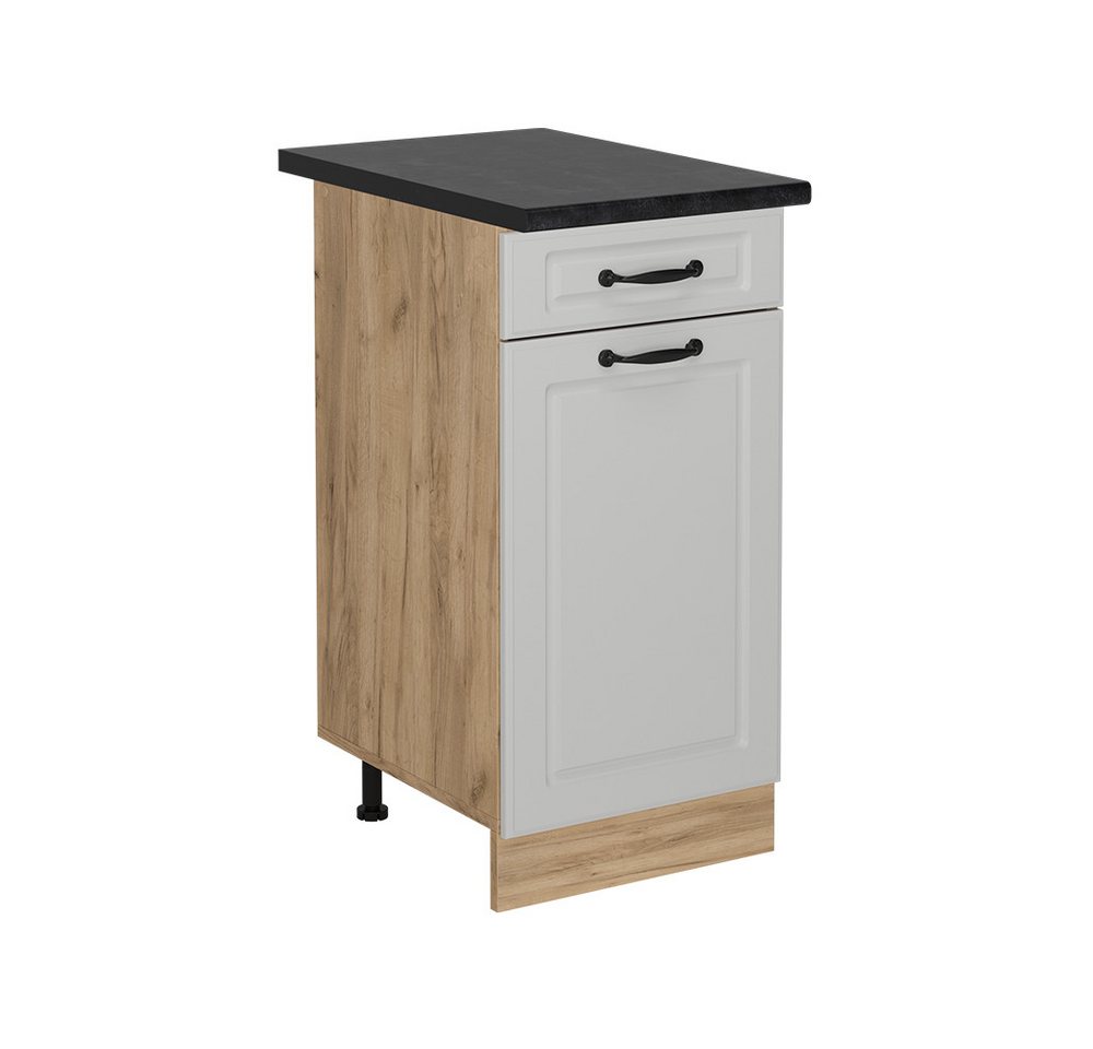 Vicco Unterschrank R-Line, Weiß Landhaus/Goldkraft Eiche, 40 cm, AP Anthrazit Vicco Unterschrank R-Line, Weiß Landhaus/Goldkraft Eiche, 40 cm, AP Anthrazit von Vicco