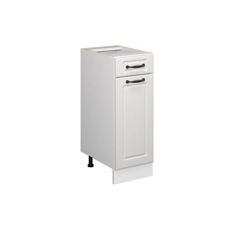 Vicco Unterschrank R-Line, Weiß Landhaus/Weiß, 30 cm ohne Arbeitsplatte von Vicco