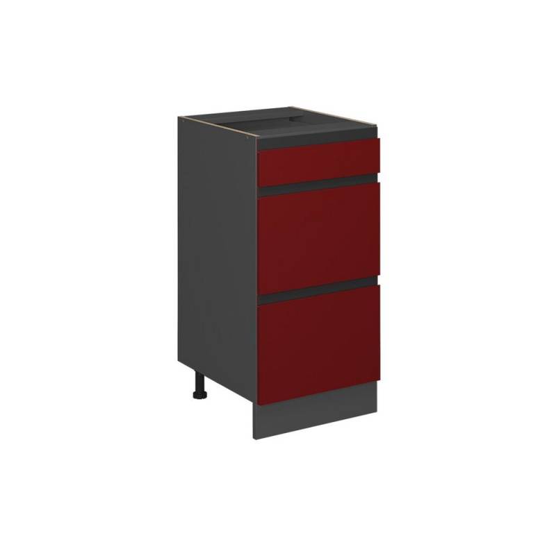 Vicco Unterschrank R-Line Rot/Anthrazit, 40cm J-Shape, mit Schubladen ohne Arbeitsplatte Vicco Unterschrank R-Line Rot/Anthrazit, 40cm J-Shape, mit Schubladen ohne Arbeitsplatte von Vicco