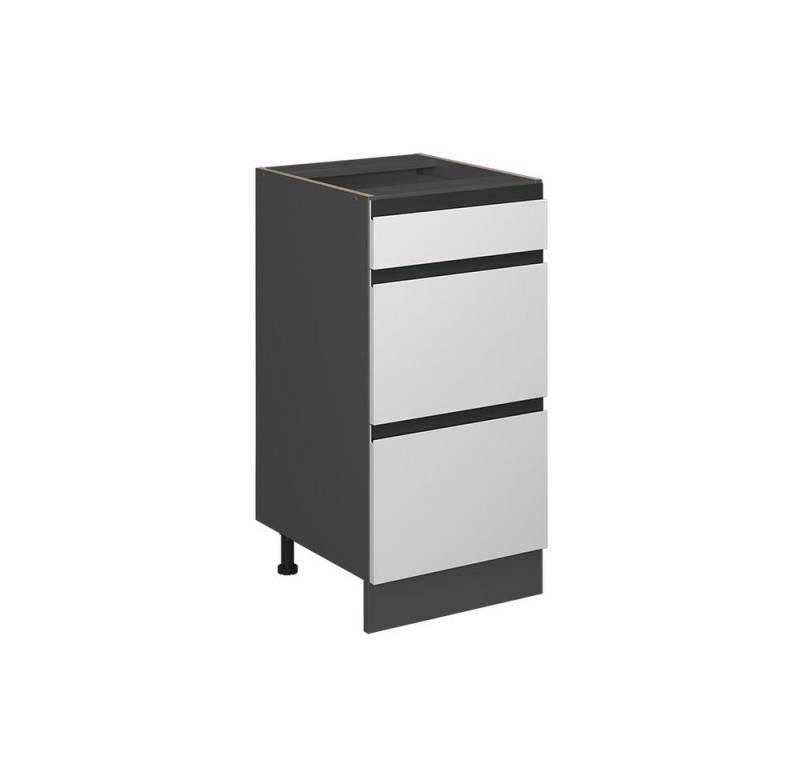 Vicco Unterschrank R-Line Weiß/Anthrazit 40cm J-Shape, mit Schubladen ohne Arbeitsplatte von Vicco