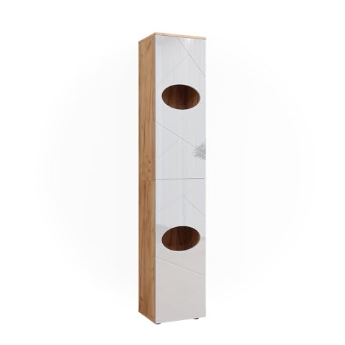 Vicco Wäscheschrank Irma, Goldkraft Eiche/Weiß Hochglanz, 37.2 x 192 cm Vicco Wäscheschrank Irma, Goldkraft Eiche/Weiß Hochglanz, 37.2 x 192 cm von Vicco