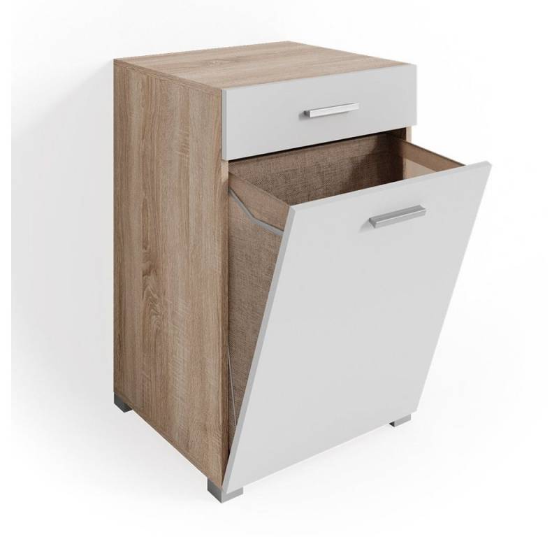 Vicco Wäscheschrank Matteo, Sonoma/Weiß, 50 x 78.5 cm von Vicco