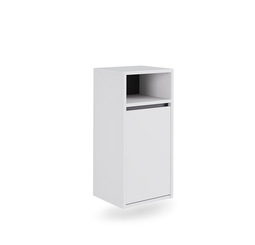 Vicco Wäscheschrank Viola, Weiß/Grau, 38 x 80 cm mit Wäschkorb Vicco Wäscheschrank Viola, Weiß/Grau, 38 x 80 cm mit Wäschkorb von Vicco