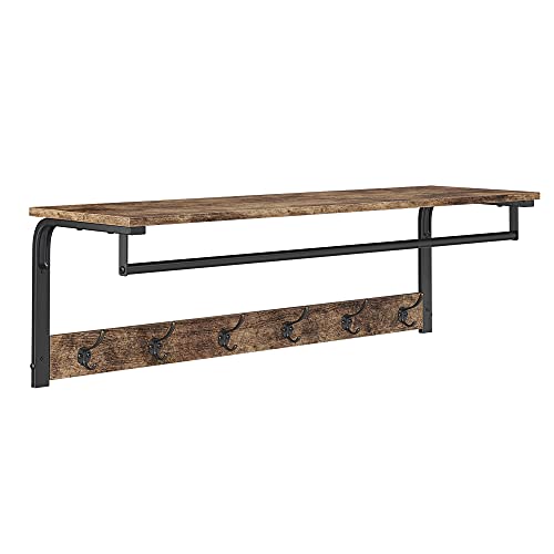 Vicco Wandgarderobe Fyrk, Eiche rustikal/Schwarz, 100 x 30 cm von Vicco