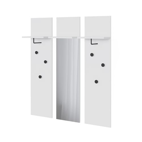 Vicco Wandgarderobe Siri, Dekospiegel, Weiß, Set mit 3 Wandgarderoben Vicco Wandgarderobe Siri, Dekospiegel, Weiß, Set mit 3 Wandgarderoben von Vicco