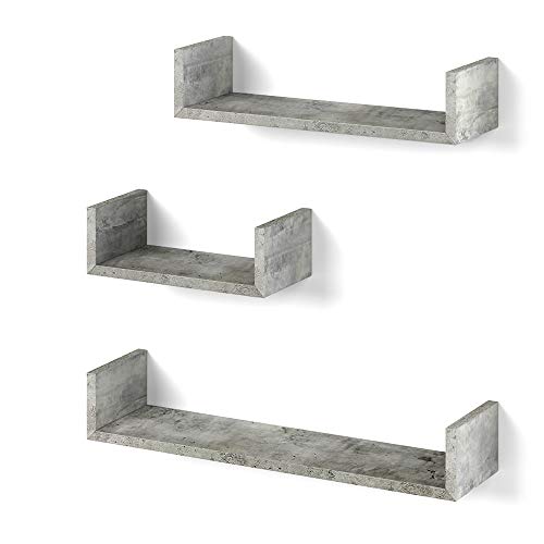 Vicco Wandregal, Beton, 60 x 10 cm 3er Set von Vicco