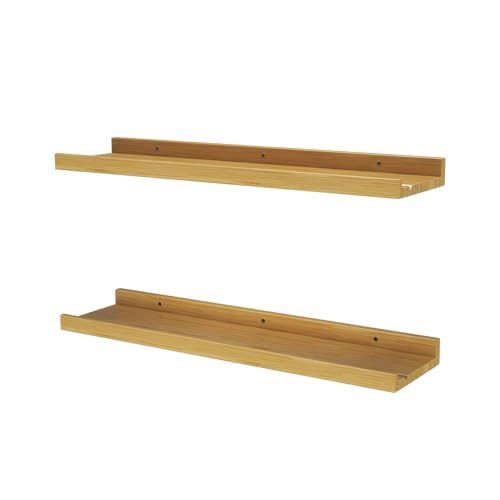 Vicco Wandregal Linus, hängendes Regal, Naturholz, 60 x 4 cm 2er Set von Vicco