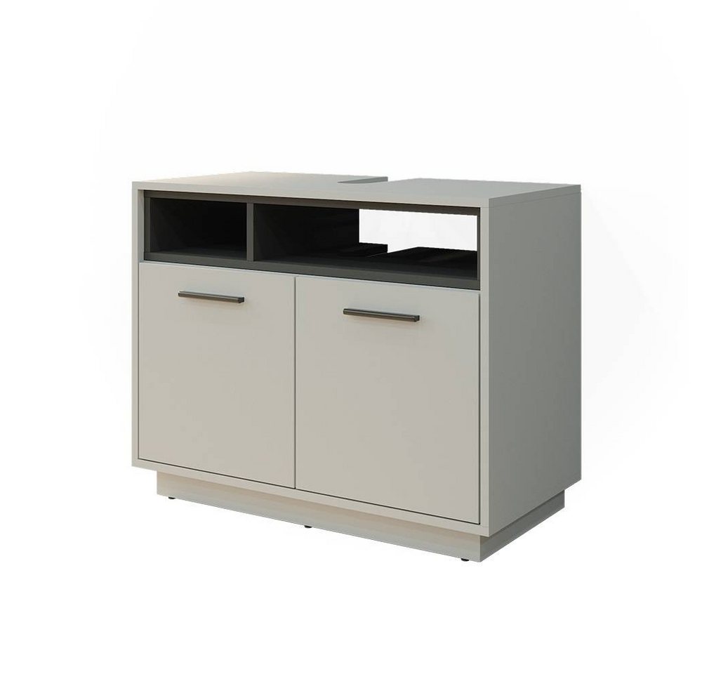 Vicco Waschbeckenunterschrank Beatrice, Grau/Anthrazit, 80 x 64 cm Vicco Waschbeckenunterschrank Beatrice, Grau/Anthrazit, 80 x 64 cm von Vicco