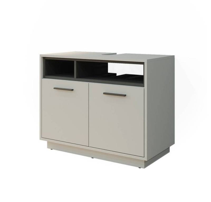 Vicco Waschbeckenunterschrank Beatrice, Grau/Anthrazit, 80 x 64 cm Vicco Waschbeckenunterschrank Beatrice, Grau/Anthrazit, 80 x 64 cm von Vicco