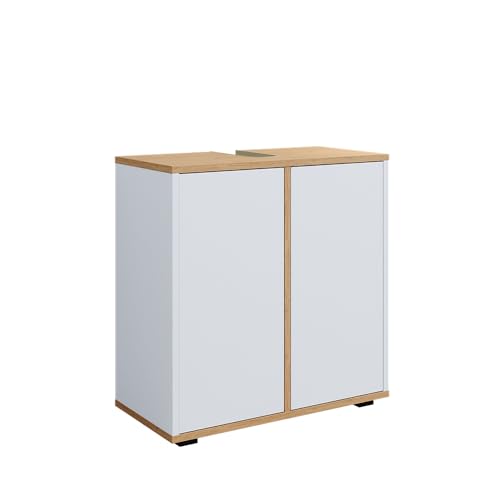 Vicco Waschbeckenunterschrank Weiß/Artisan Didi 60x62x30 cm - Der Unterschrank für das Badezimmer, Unterschrank- und Hängeschrank-Kombination von Vicco