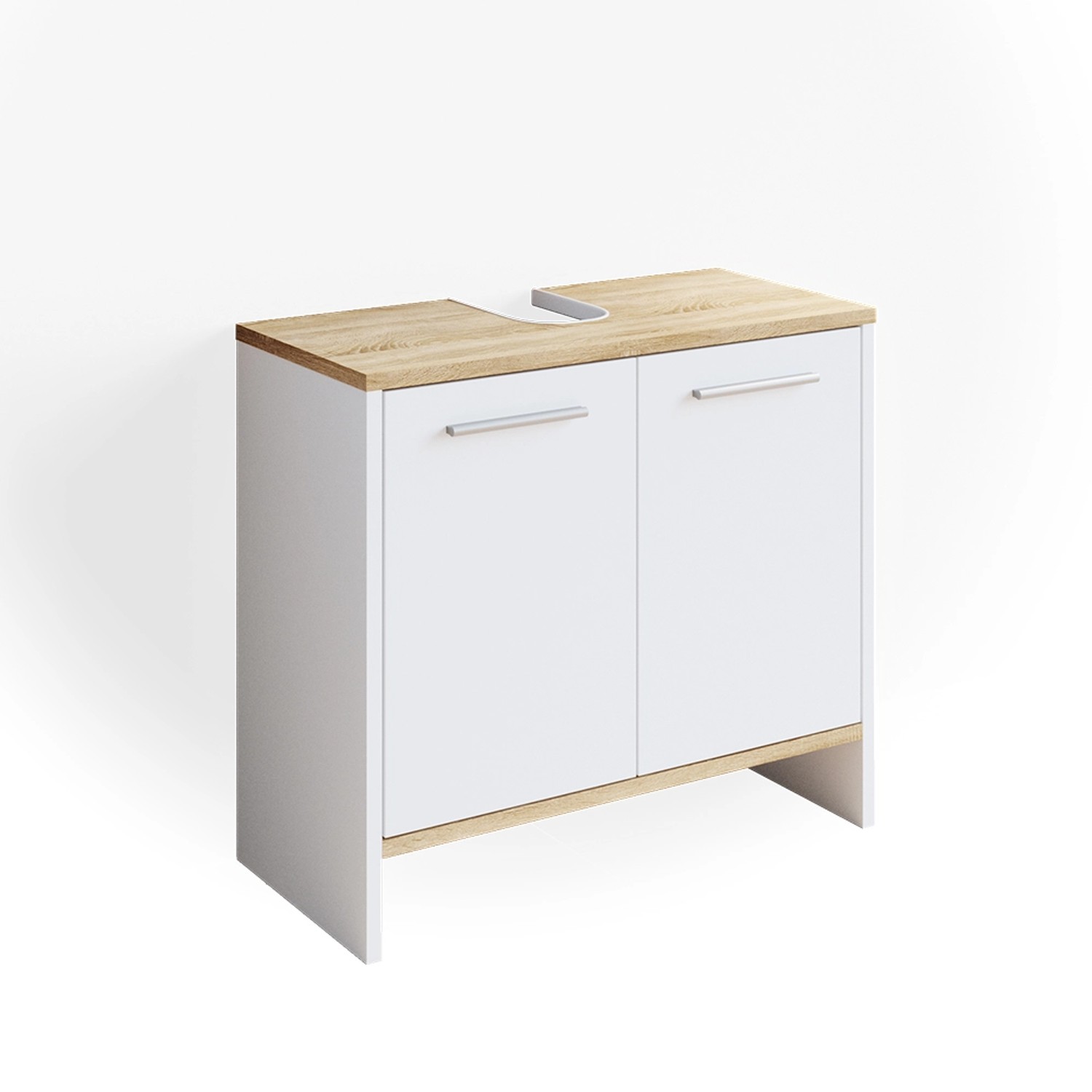 Vicco Waschbeckenunterschrank Elvio Weiß/Sonoma 61 x 55 cm Vicco Waschbeckenunterschrank Elvio Weiß/Sonoma 61 x 55 cm von Vicco