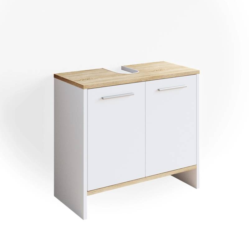 Vicco Waschbeckenunterschrank Elvio Weiß/Sonoma 61 x 55 cm Vicco Waschbeckenunterschrank Elvio Weiß/Sonoma 61 x 55 cm von Vicco