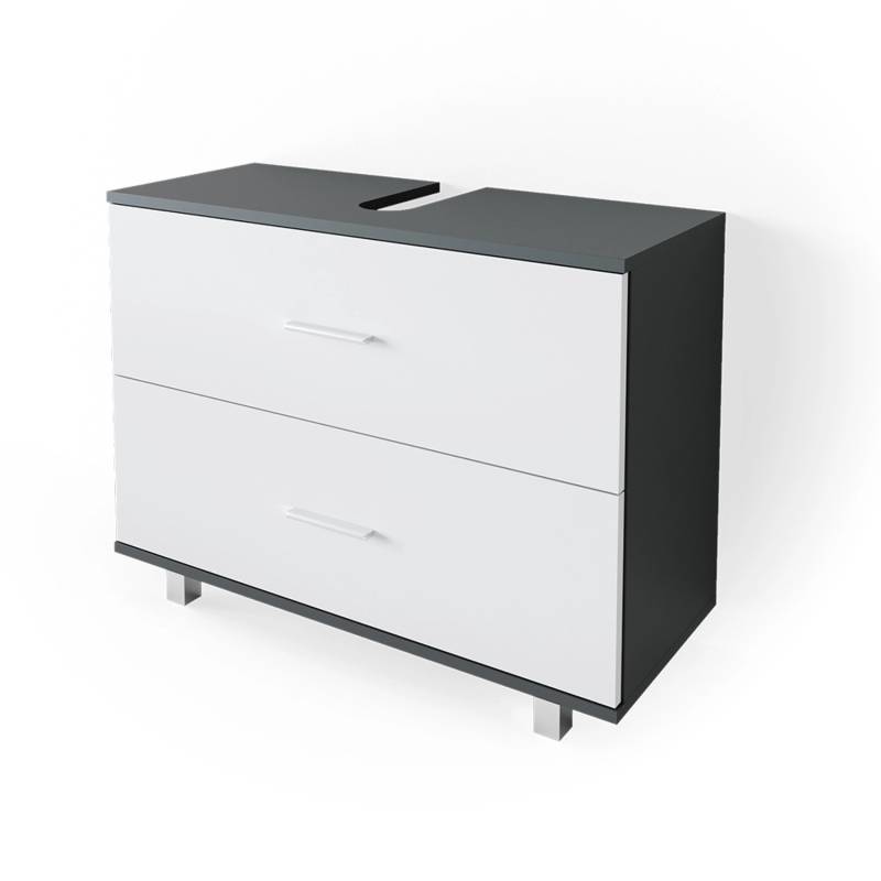 Vicco Waschbeckenunterschrank Ilias Anthrazit/Weiß 80 x 61 cm Vicco Waschbeckenunterschrank Ilias Anthrazit/Weiß 80 x 61 cm von Vicco