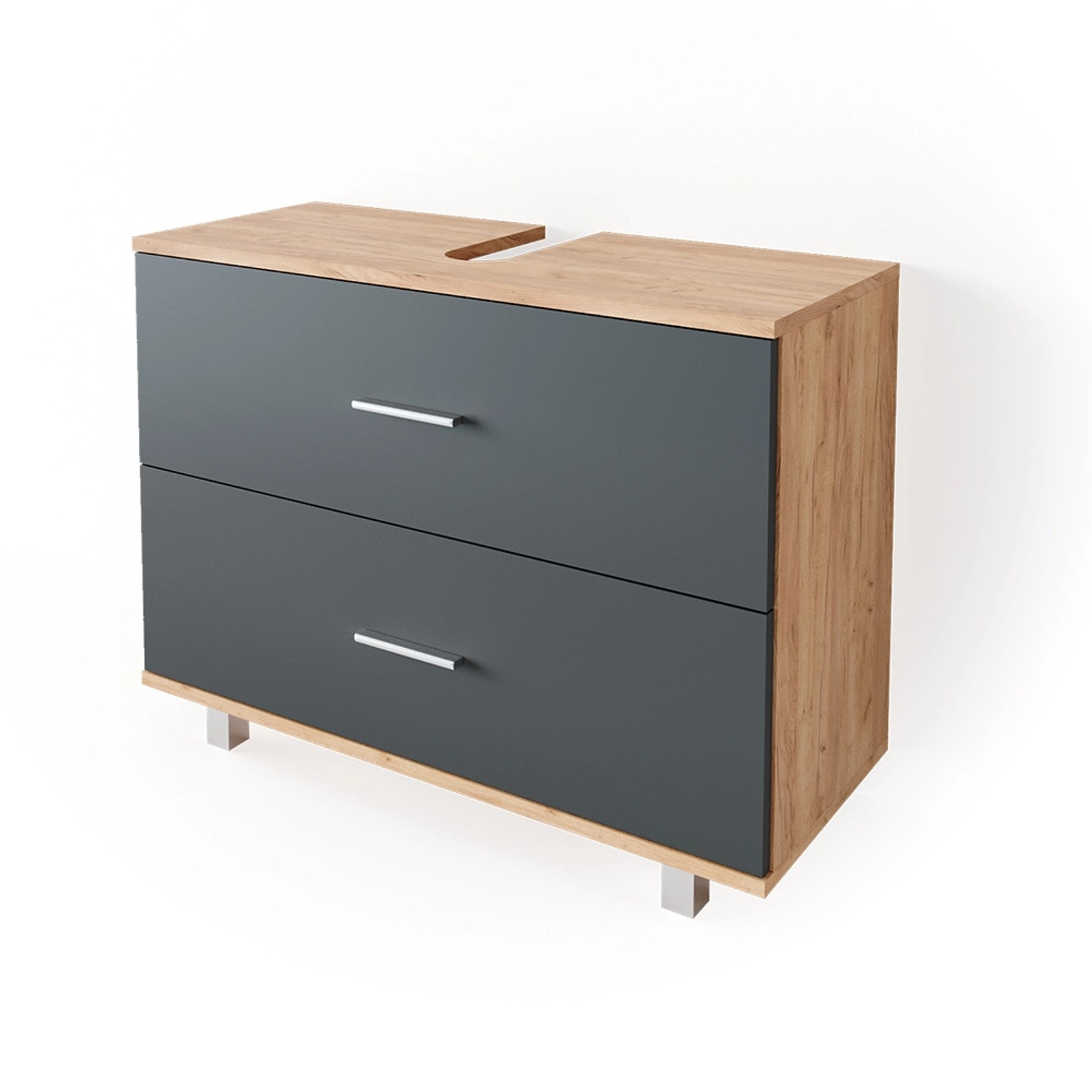 Vicco Waschbeckenunterschrank Ilias Goldkraft Eiche/Anthrazit 80 x 61 cm Vicco Waschbeckenunterschrank Ilias Goldkraft Eiche/Anthrazit 80 x 61 cm von Vicco