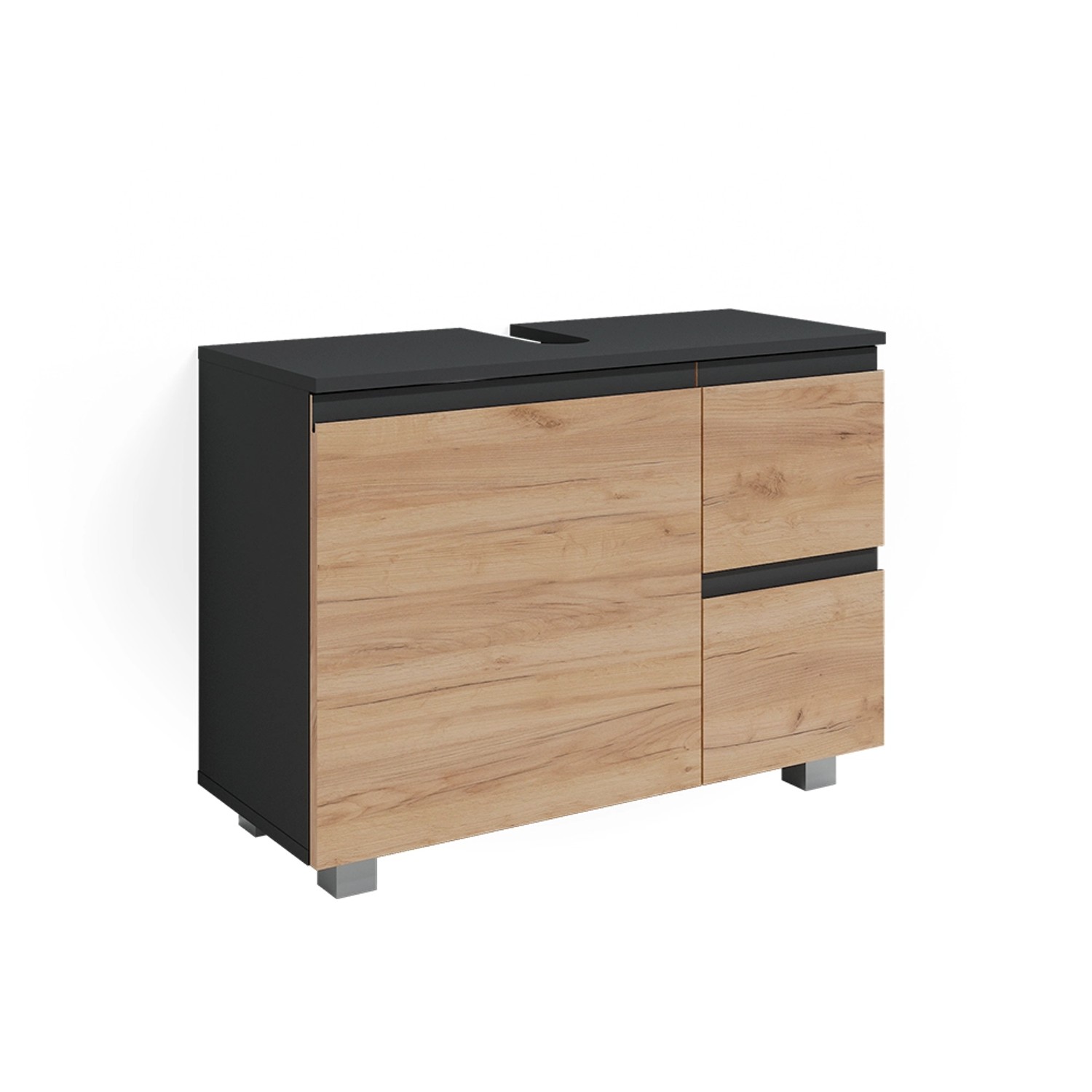 Vicco Waschbeckenunterschrank J-Shape Anthrazit/Eiche 80 x 61 cm Vicco Waschbeckenunterschrank J-Shape Anthrazit/Eiche 80 x 61 cm von Vicco