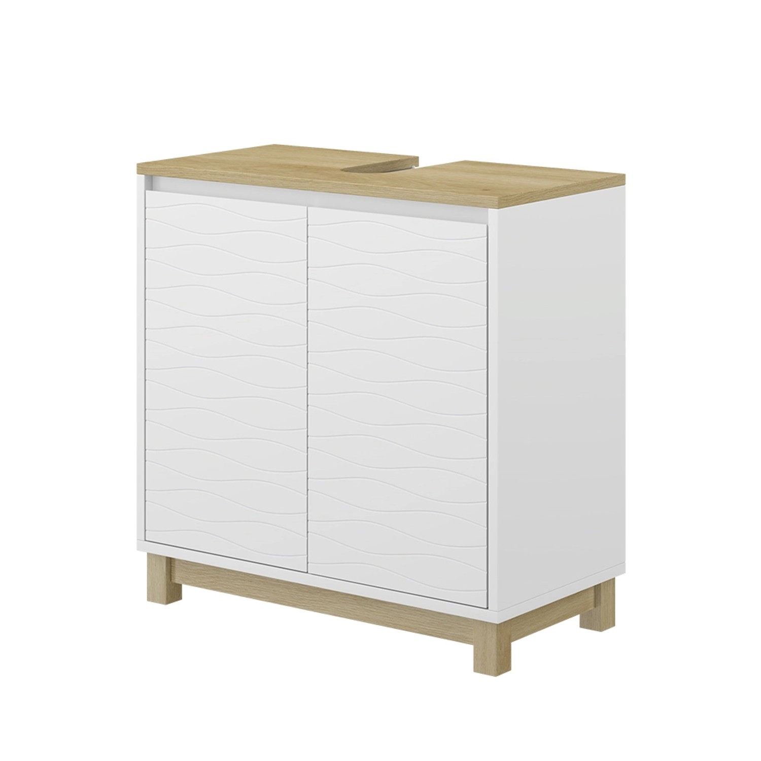 Vicco Waschbeckenunterschrank Livia Weiß 60 x 60 cm mit 2 Türen Vicco Waschbeckenunterschrank Livia Weiß 60 x 60 cm mit 2 Türen von Vicco