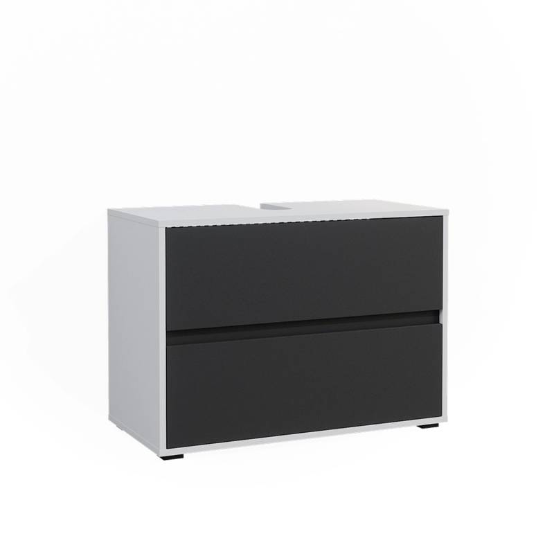Vicco Waschbeckenunterschrank Maltin Weiß/Anthrazit/Weiß 80 x 58 cm mit Zwei Großen Schublade Vicco Waschbeckenunterschrank Maltin Weiß/Anthrazit/Weiß 80 x 58 cm mit Zwei Großen Schublade von Vicco