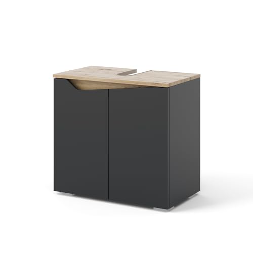 Vicco Waschbeckenunterschrank Marelle, Anthrazit/Artisan-Eiche, 60 x 57.5 cm mit 2 Türen Vicco Waschbeckenunterschrank Marelle, Anthrazit/Artisan-Eiche, 60 x 57.5 cm mit 2 Türen von Vicco