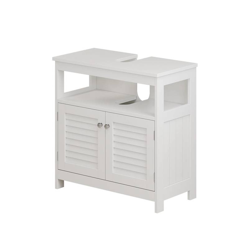 Vicco Waschbeckenunterschrank Riad Weiß/Weiß 60 x 60 cm mit 2 Türen und Offenem Fach Vicco Waschbeckenunterschrank Riad Weiß/Weiß 60 x 60 cm mit 2 Türen und Offenem Fach von Vicco