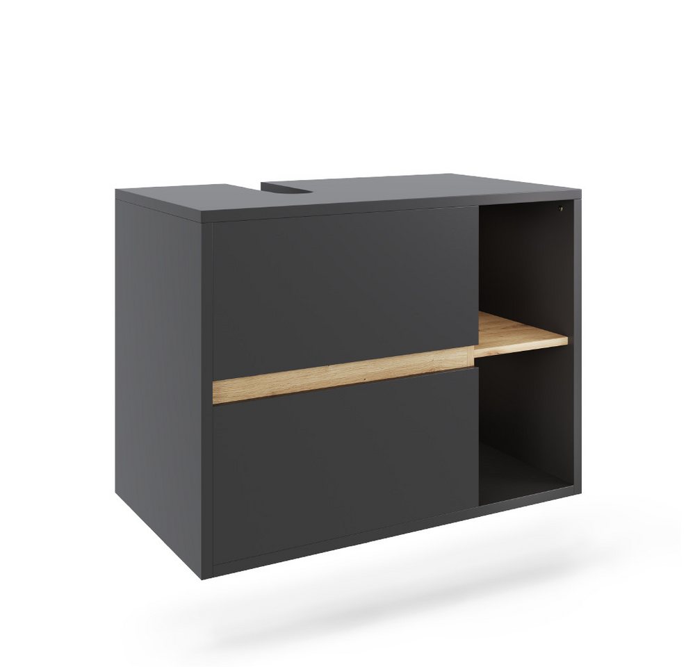 Vicco Waschbeckenunterschrank Viola, Grau/Artisan, 80 x 60 cm mit 2 Schubladen Vicco Waschbeckenunterschrank Viola, Grau/Artisan, 80 x 60 cm mit 2 Schubladen von Vicco