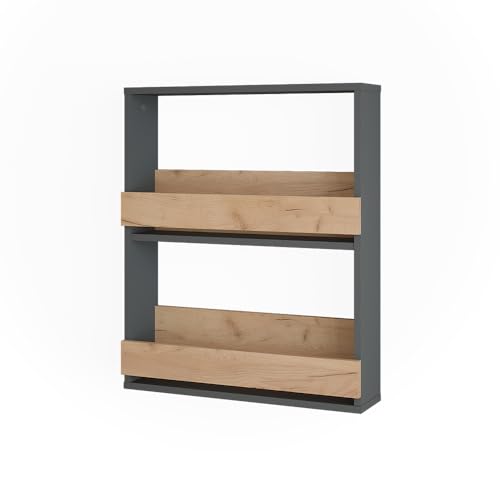 Vicco Weinglasregal Repose, Goldkraft Eiche/Anthrazit, 60 x 72 cm von Vicco