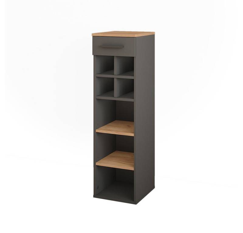 Vicco Weinregal Repose, Goldkraft Eiche/Anthrazit, 30 x 106 cm von Vicco