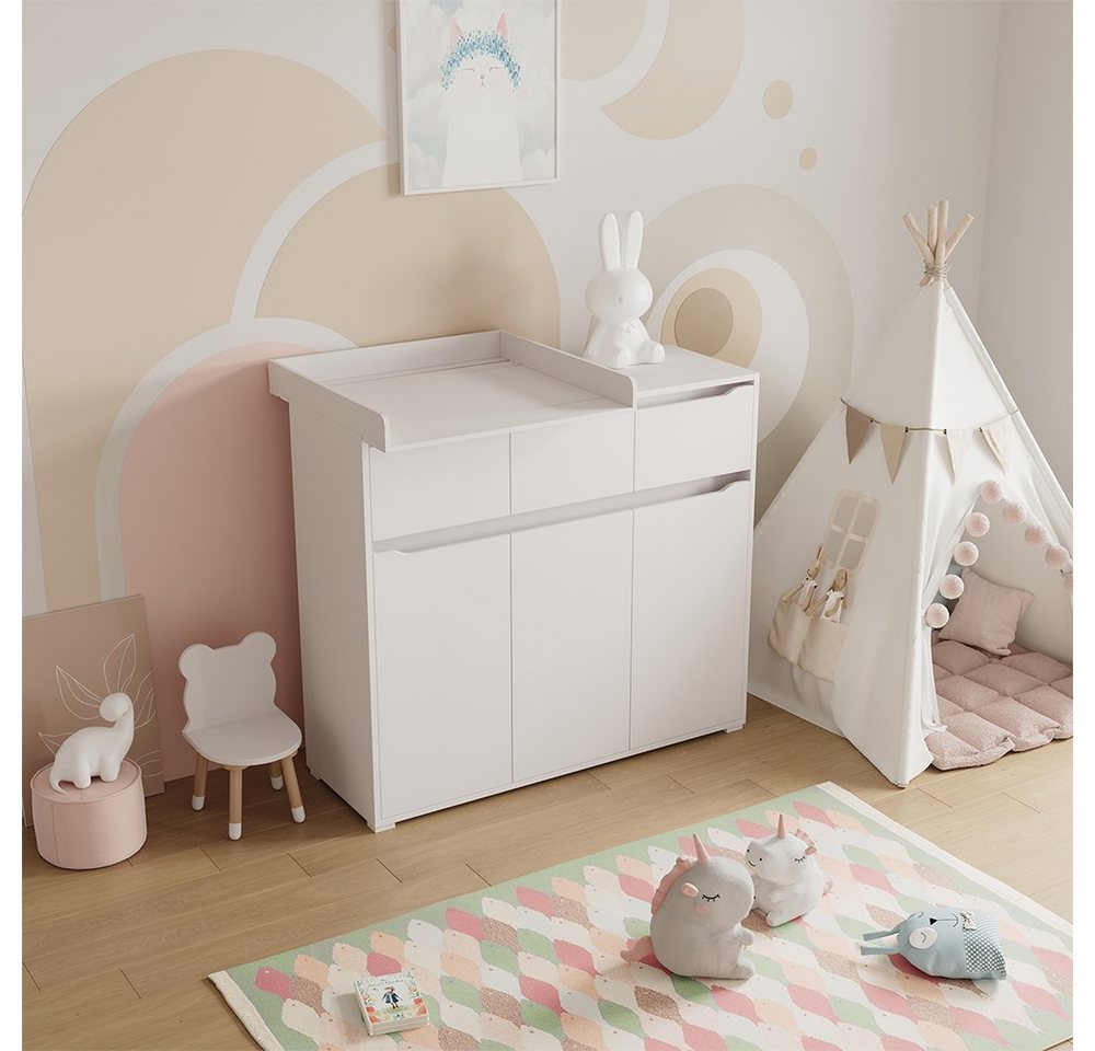 Vicco Wickelkommode, Weiß/Weiß, 80 x 10 cm für die Kommode Vicco Wickelkommode, Weiß/Weiß, 80 x 10 cm für die Kommode von Vicco