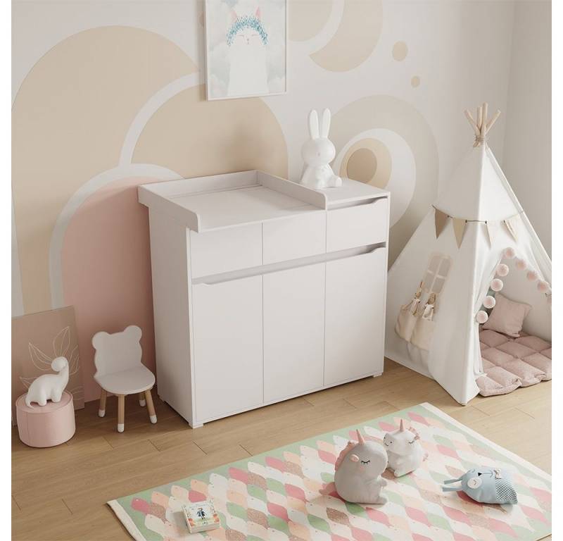 Vicco Wickelkommode, Weiß/Weiß, 80 x 10 cm für die Kommode Vicco Wickelkommode, Weiß/Weiß, 80 x 10 cm für die Kommode von Vicco