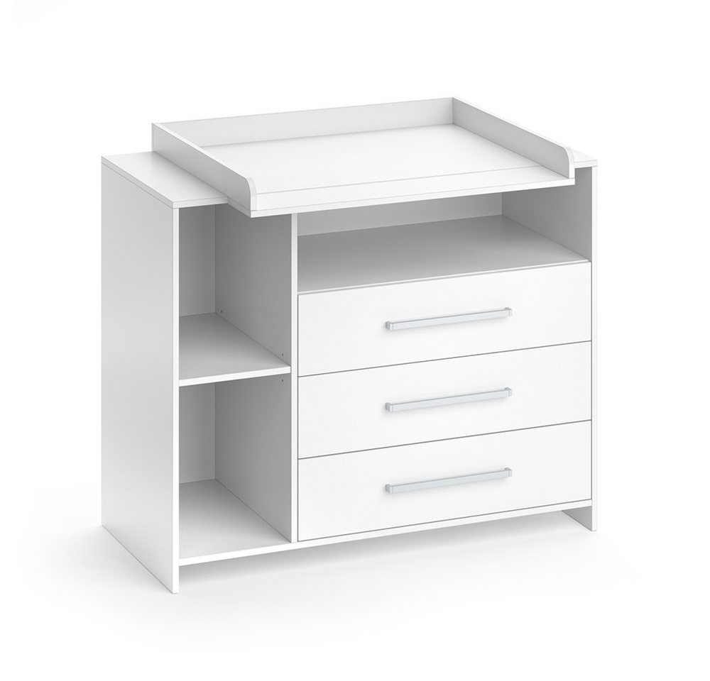 Vicco Wickelkommode Oskar, Weiß, 113 x 100 cm mit Schubladen Vicco Wickelkommode Oskar, Weiß, 113 x 100 cm mit Schubladen von Vicco