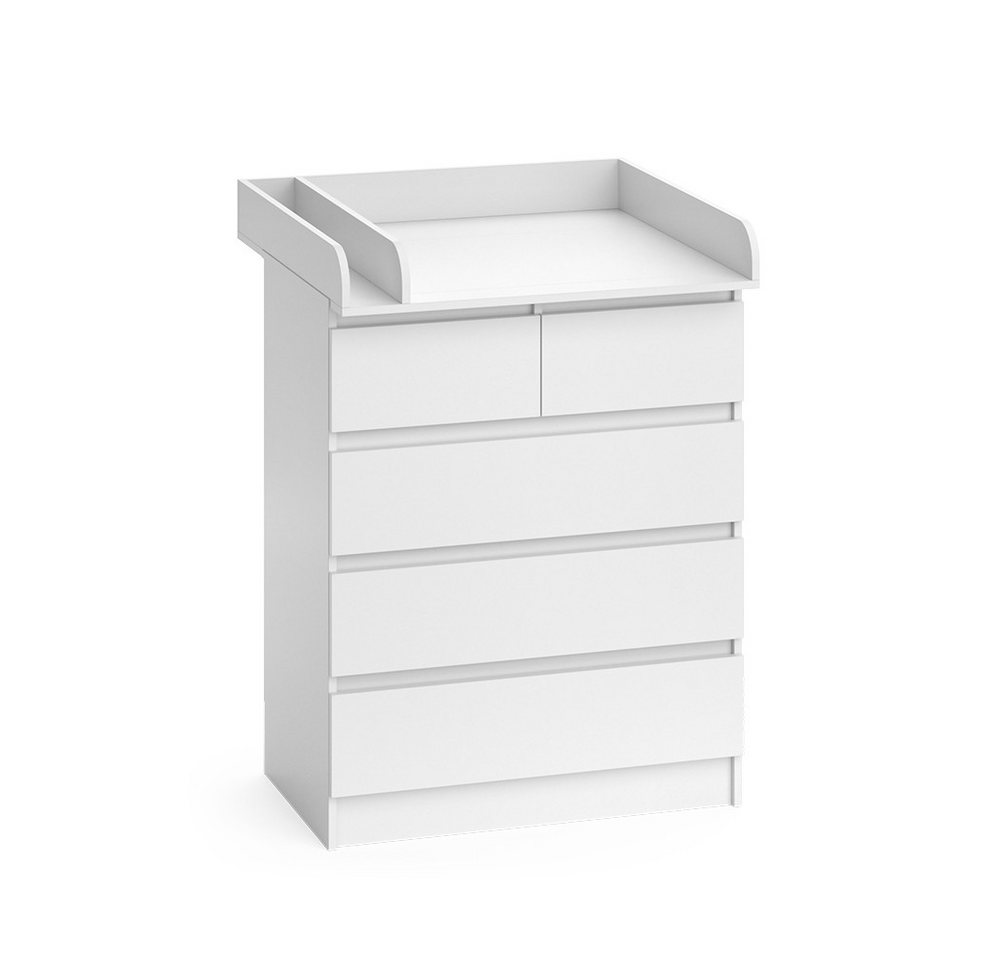 Vicco Wickelkommode Emma, Weiß, 80 x 110.2 cm mit 5 Schubladen Vicco Wickelkommode Emma, Weiß, 80 x 110.2 cm mit 5 Schubladen von Vicco