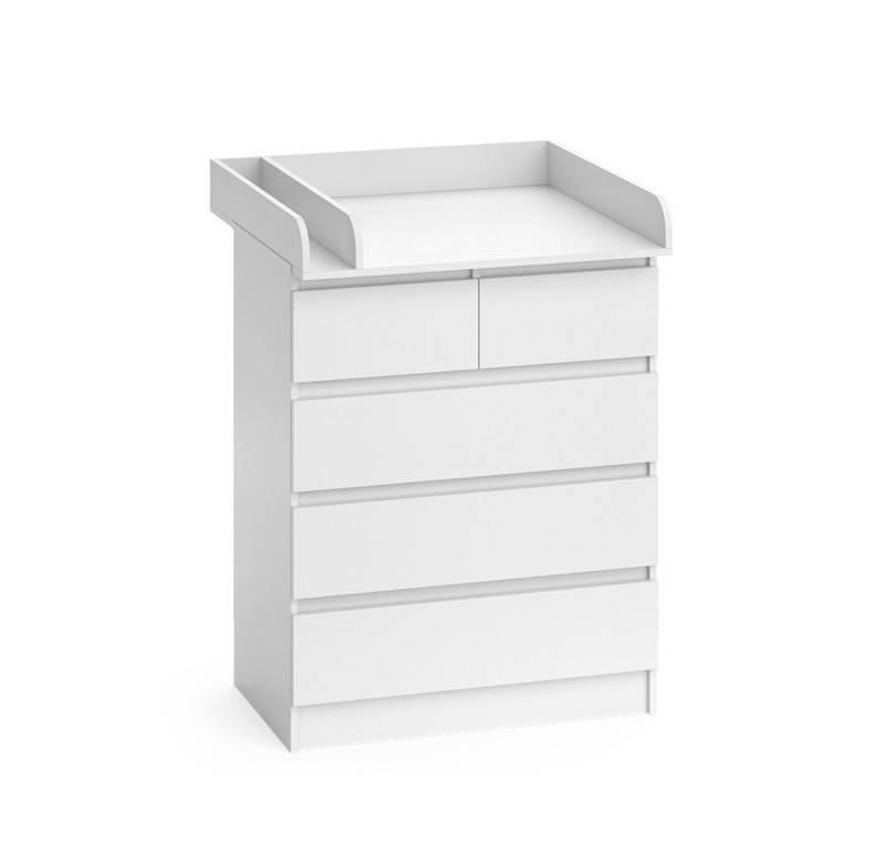 Vicco Wickelkommode Emma, Weiß, 80 x 110.2 cm mit 5 Schubladen von Vicco