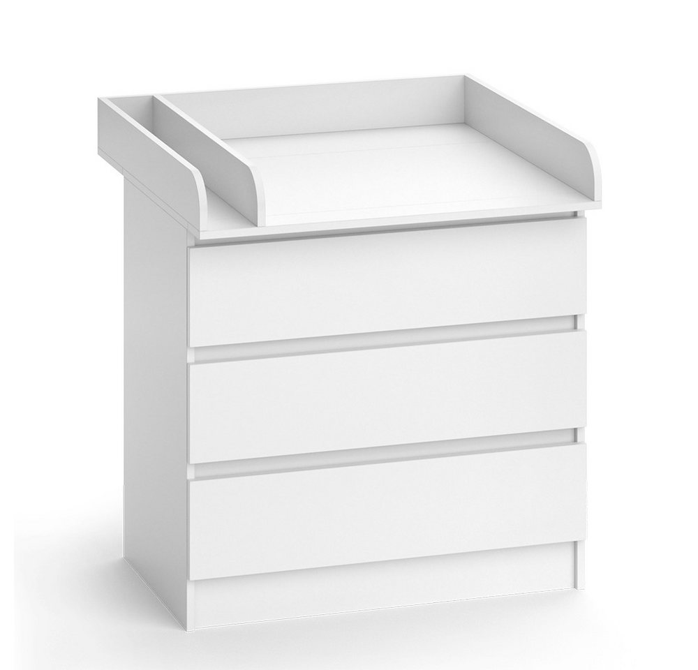 Vicco Wickelkommode Emma, Weiß, 80 x 85.4 cm mit 3 Schubladen Vicco Wickelkommode Emma, Weiß, 80 x 85.4 cm mit 3 Schubladen von Vicco