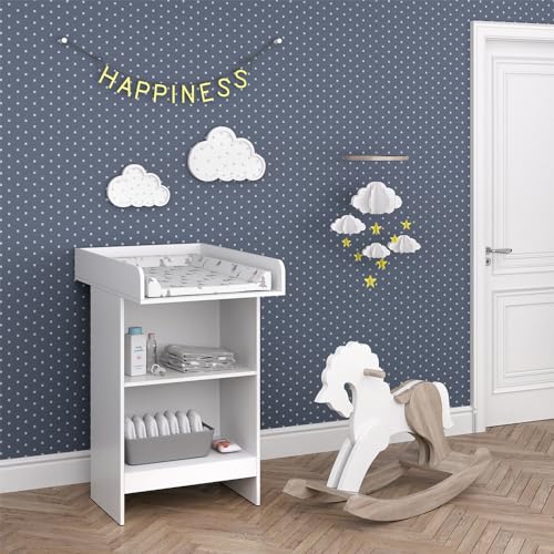 Vicco Wickelkommode Leo, Wickelaufsatz für die Kommode, Weiß, 60 x 103 cm von Vicco