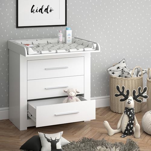 Vicco Wickelkommode Miro, Wickelaufsatz für die Kommode, Weiß, 86.6 x 86.5 cm von Vicco