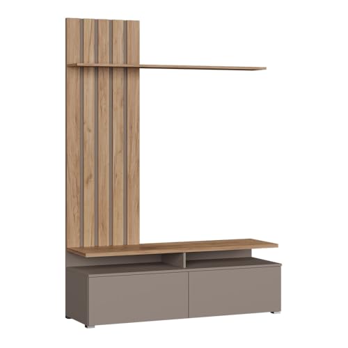 Vicco Wohnwand Harro, Goldkraft Eiche/Greige, Vicco Wohnwand Harro, Goldkraft Eiche/Greige, von Vicco