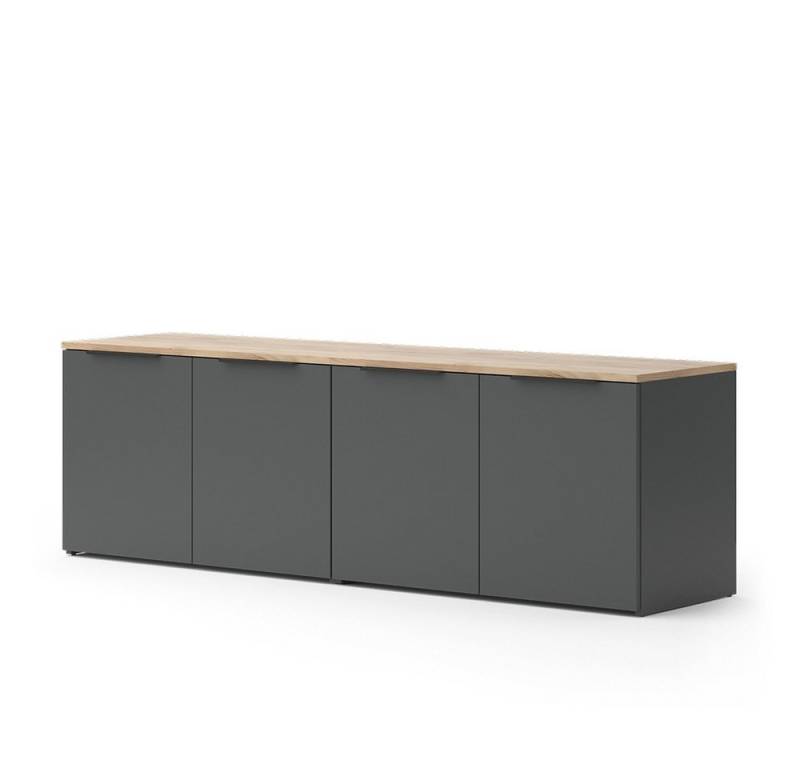 Vicco Wohnwand Wido, Anthrazit/Sonoma, 2 Teile von Vicco