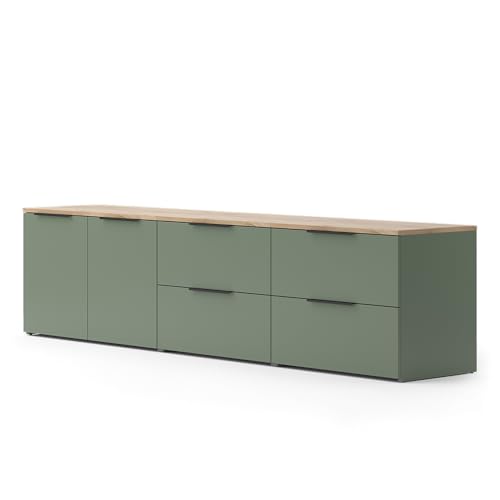 Vicco Wohnwand Wido, Grün, 3 Teile von Vicco