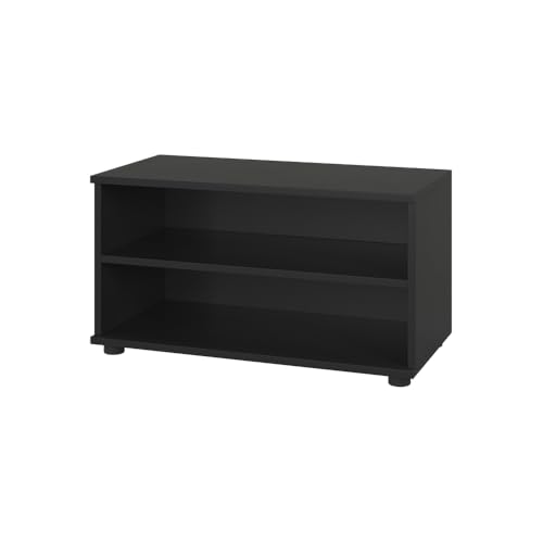 Vicco Wohnzimmerschrank Berno, Schwarz, 70.8 x 38.9 cm mit 2 Fächern von Vicco