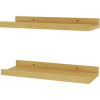 Wandregal Linus, Naturholz, 40 x 4 cm 2er Set, Vicco von Vicco